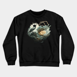 Yatagarasu, The Japanese Three Legged Crow - Ramen Crewneck Sweatshirt